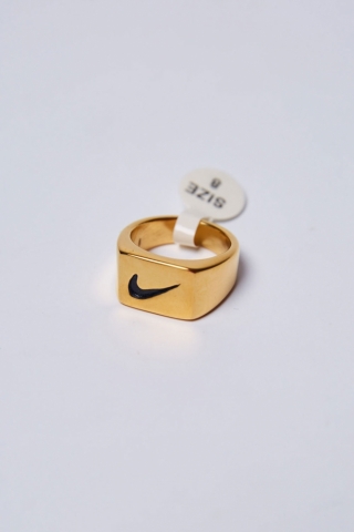 Перстень Nike квадратный (золотистый)