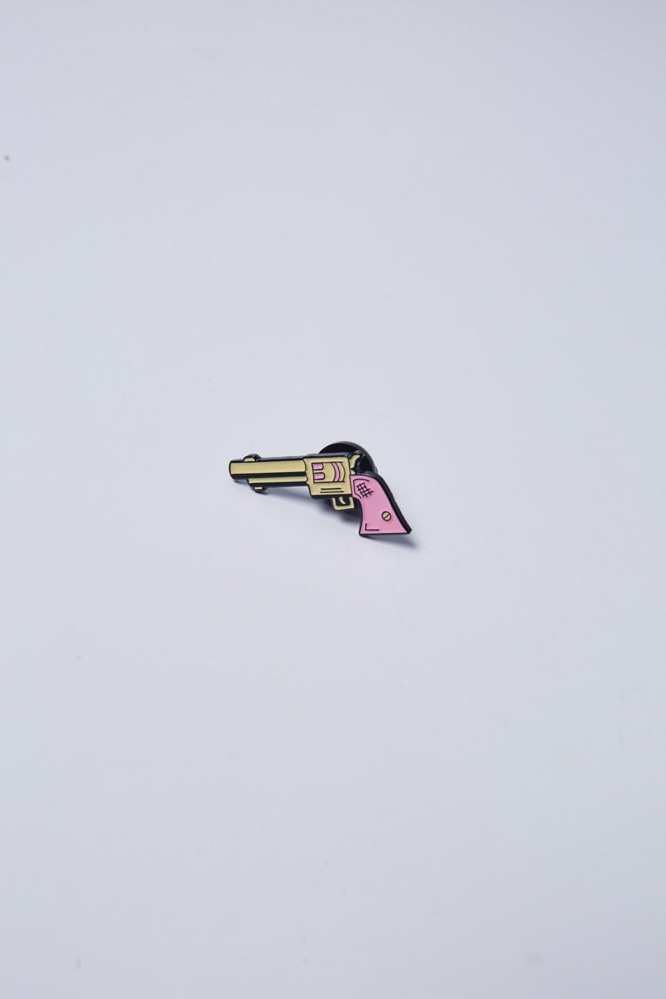 Пин Пистолет розовый