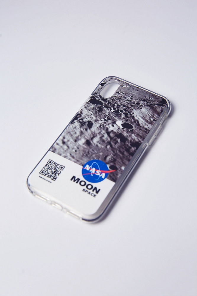 Чехол для iPhone XS "Moon" серый