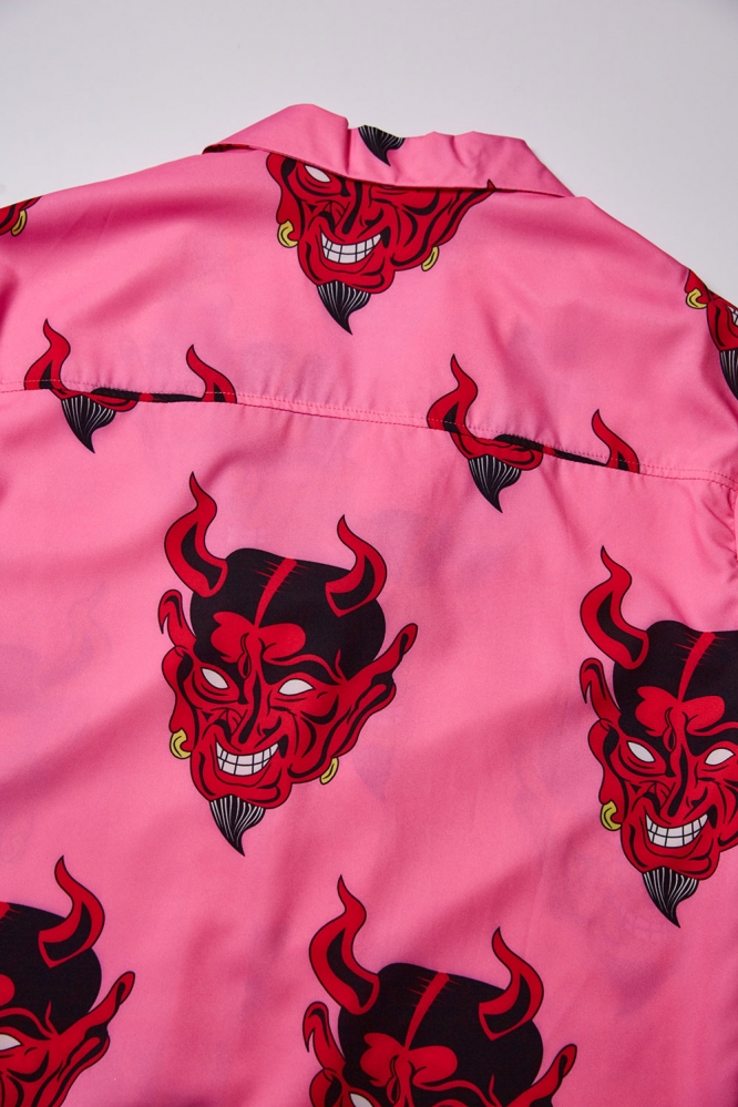 Рубашка "Devil" розовая 