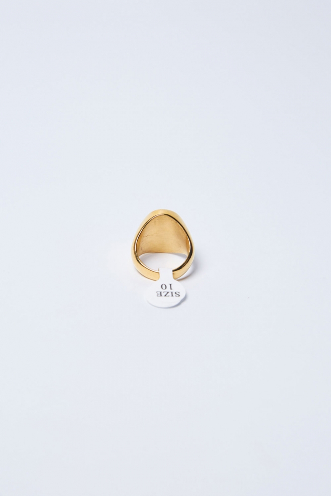 Перстень N квадратный золотой