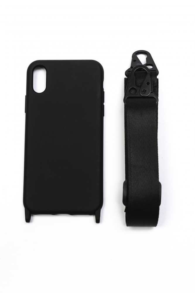 Чехол для Iphone X/XS с ремешком черный