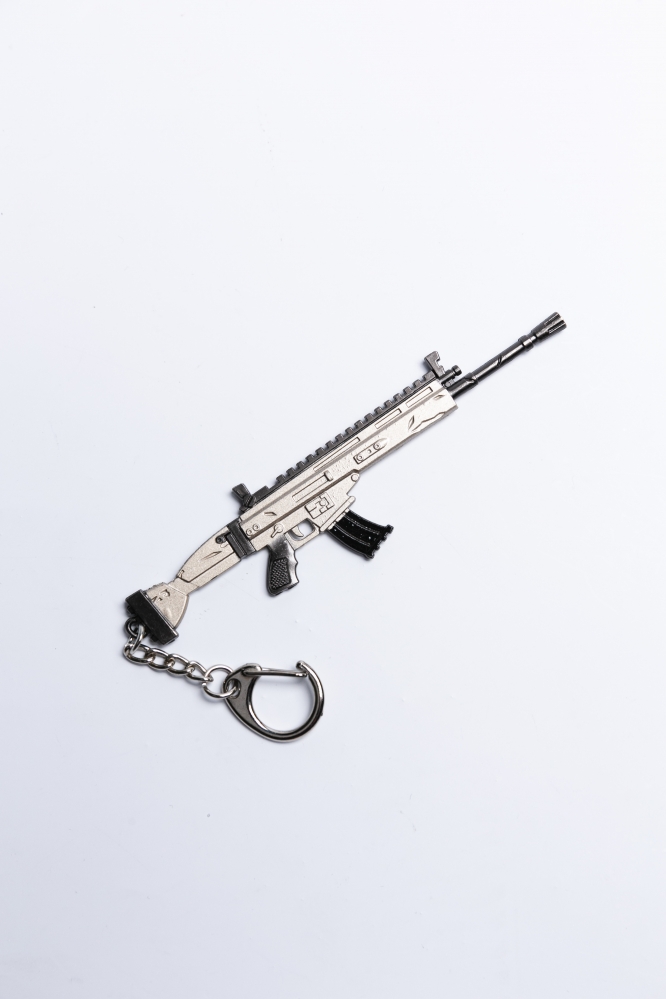 Брелок "Оружие" FN SCAR серебристо/черный