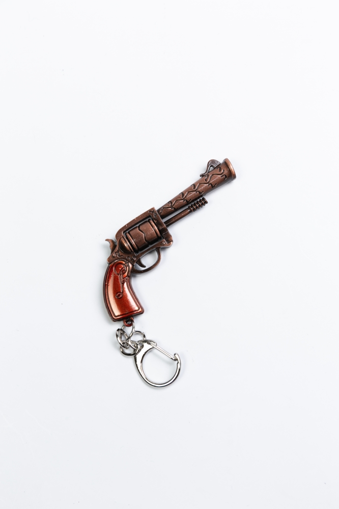 Брелок "Оружие" Револьвер коричневый