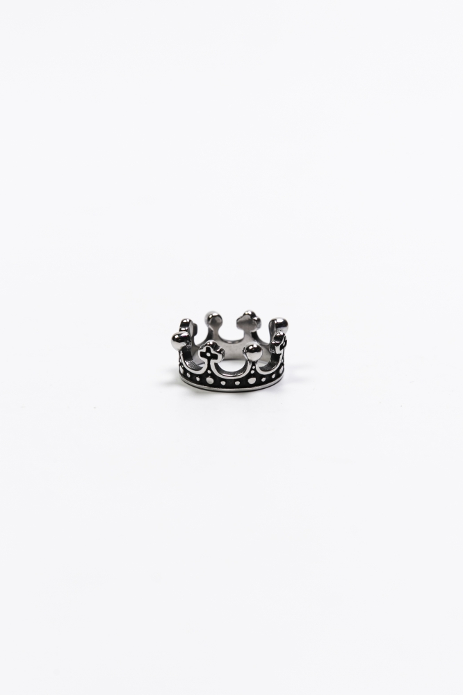 Кольцо Корона "9" черно-серое