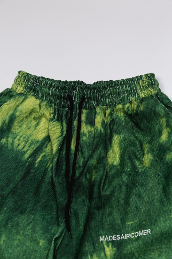 Спортивные штаны Comer тай-дай зеленые