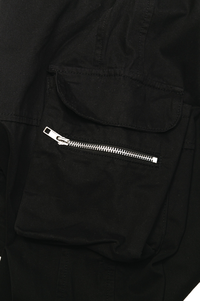 Джоггеры чёрные с zip-карманами