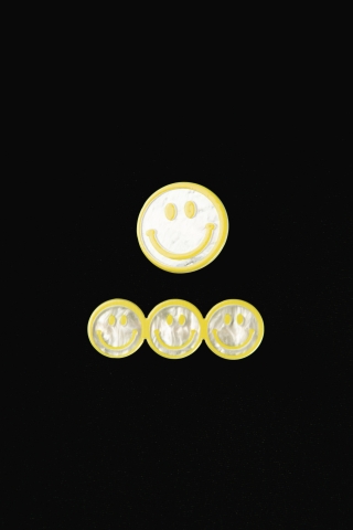 Заколки 3 Happy Smile (желтые)