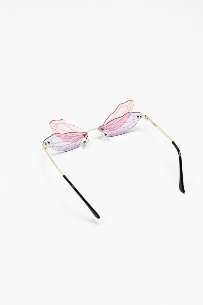 Очки Бабочки розово-фиолетовые