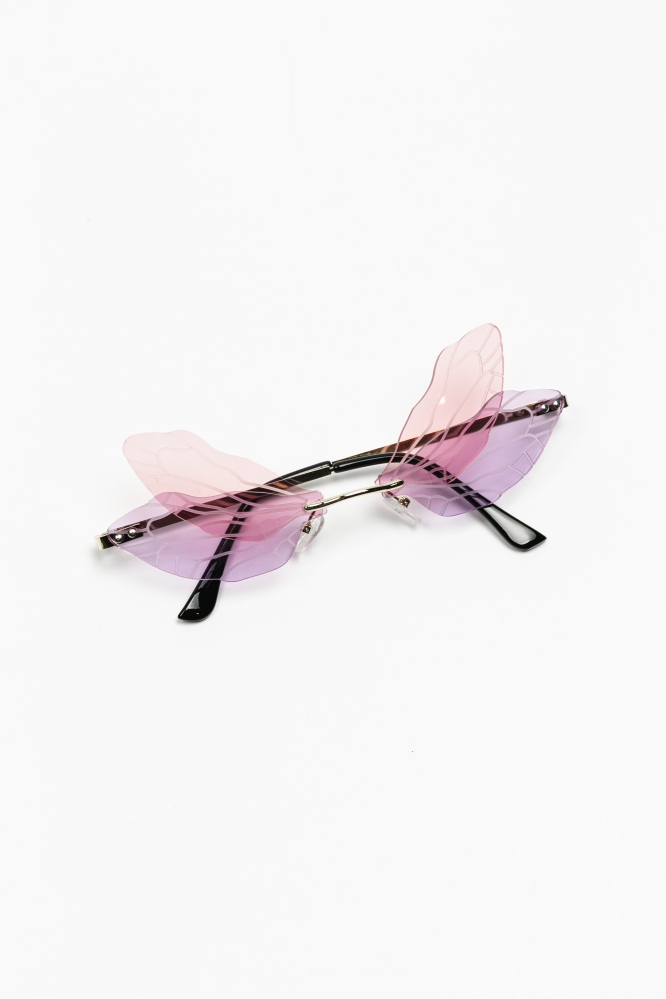 Очки Бабочки розово-фиолетовые
