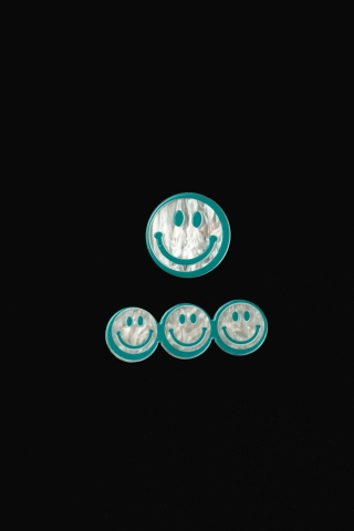 Заколки 3 Happy Smile (бирюзовые)