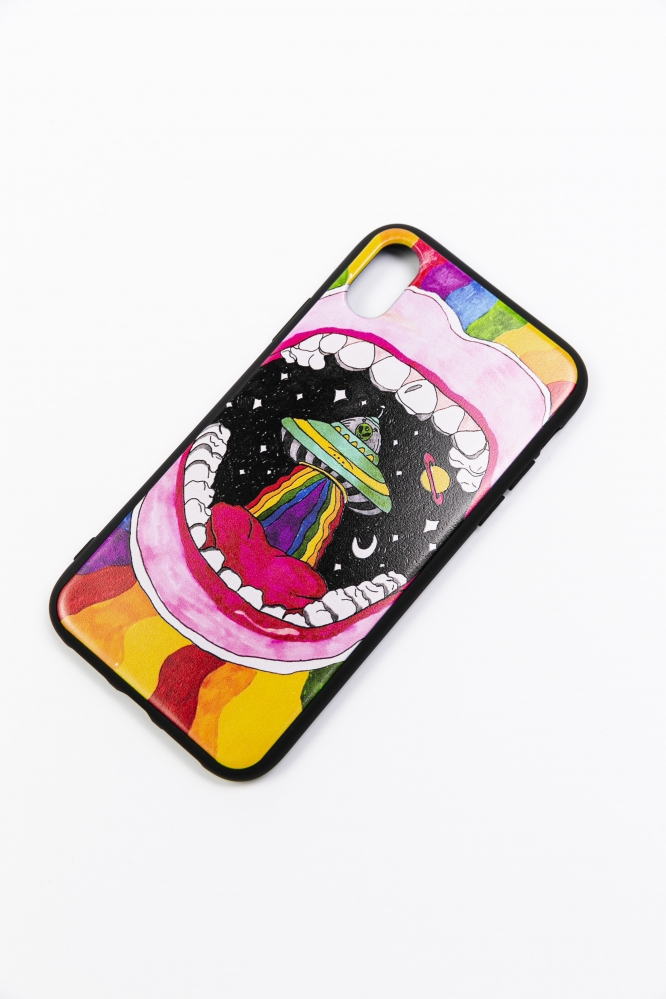Чехол для Iphone XR НЛО (разноцветный)