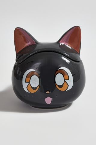 Кружка Cat Moon с крышкой черная