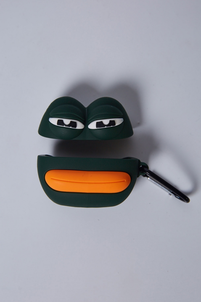 Чехол для AirPods Frog темно-зеленый