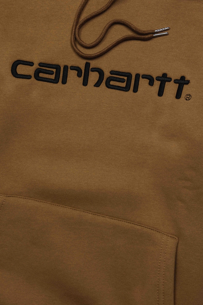 Худи Carhartt вышивка лого коричневое