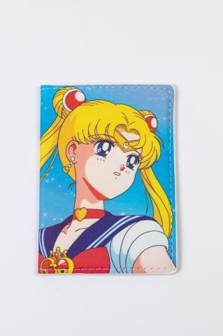 Обложка на паспорт "Sailor Moon Blue Sky" голубая