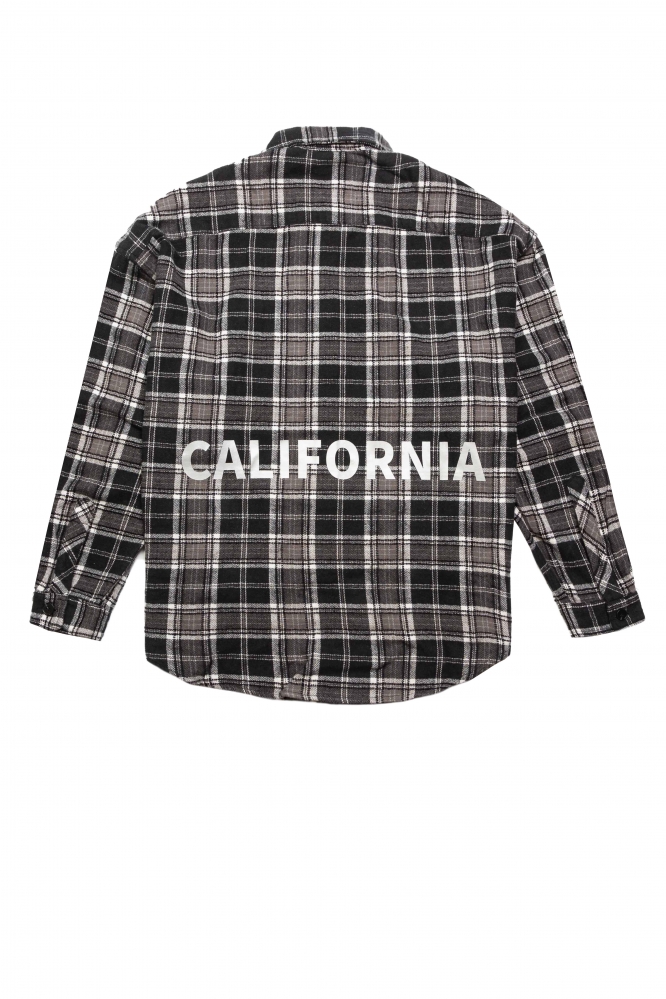 Рубашка California черно-белая в клетку