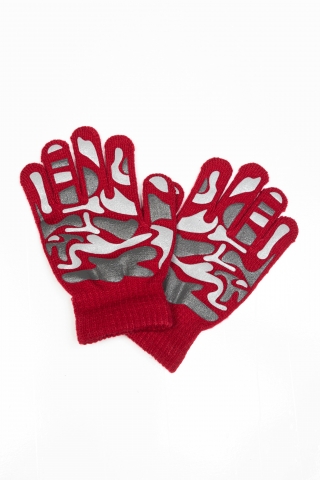 Перчатки Camo красно-серые