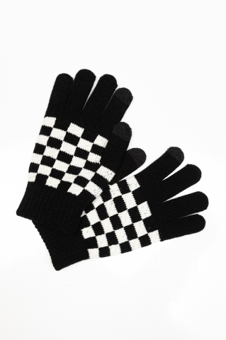 Перчатки Chess черно-белые