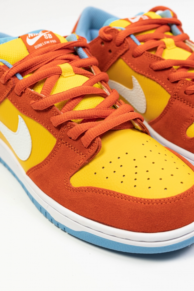 Кроссовки Nike SB Dunk Low Pro Bart Simpson красно-желтые