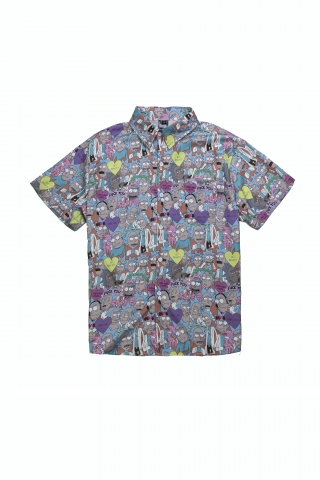 Рубашка Rick & Morty Heart разноцветная