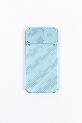 Чехол для Iphone 12 Штрих-Заслонка (голубой)