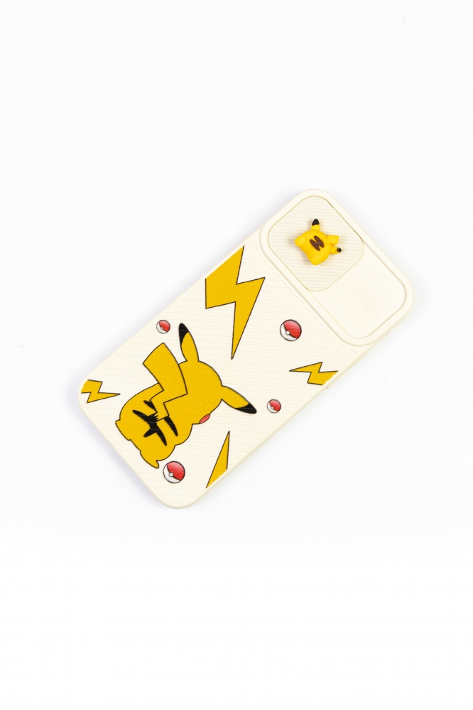 Чехол для Iphone 12 pro Спинка Пикачу (молочно-желтый)