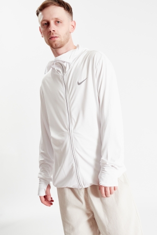 Зип худи Nike Soft Swoosh белая с логотипом