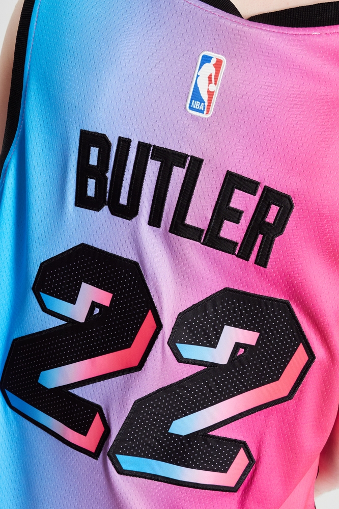 Майка баскетбольная Nike NBA Miami Heat BUTLER 22 розово-голубая