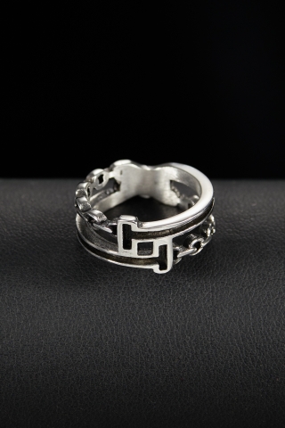 Кольцо Chain Ring серебристое