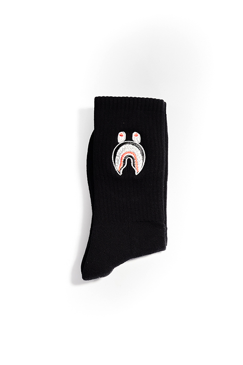 Носки Bape Shark 2.0 черные с логотипом