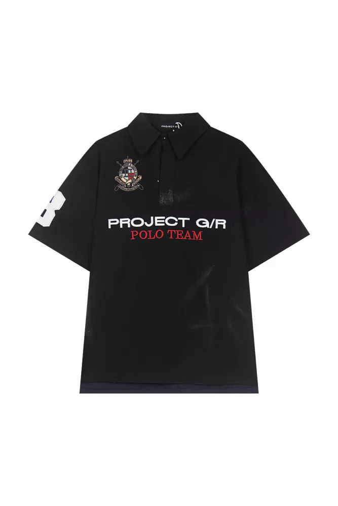 Поло Project G/R Polo чёрное купить в интернет-магазине 4:20 SHOP